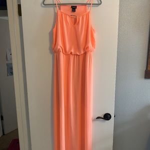 Long Peach Dress
